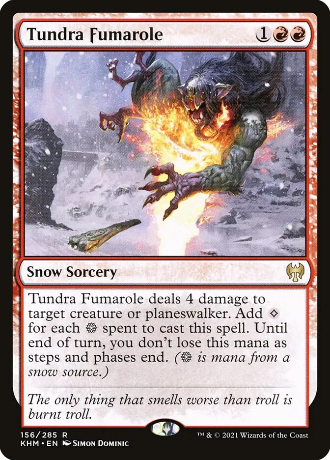 2021 Kaldheim Tundra Fumarole #156 rare card image