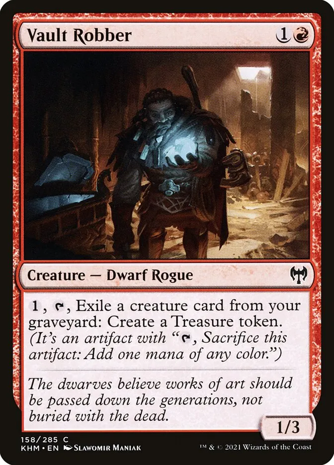 2021 Kaldheim Vault Robber common #158 common card image