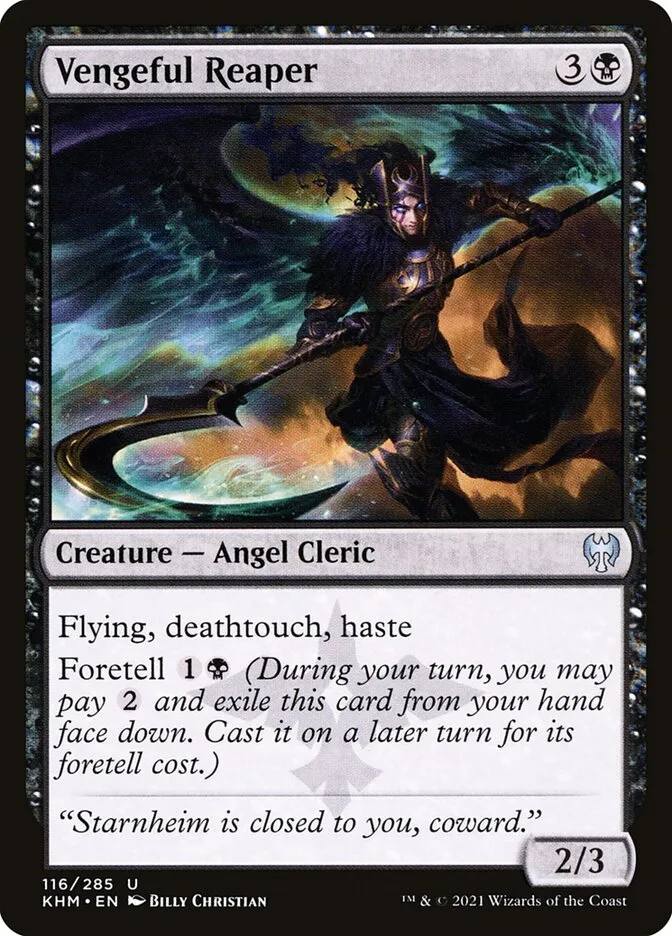 2021 Kaldheim Vengeful Reaper #116 uncommon card image