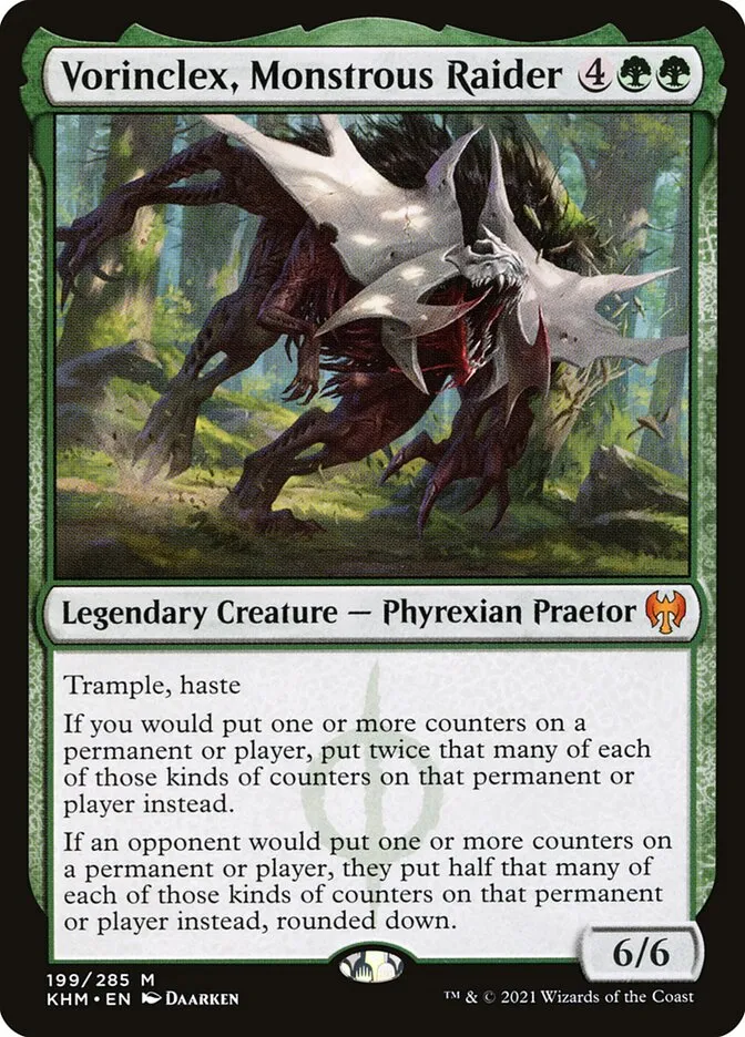 2021 Kaldheim Vorinclex, Monstrous Raider mythic #199 mythic card image