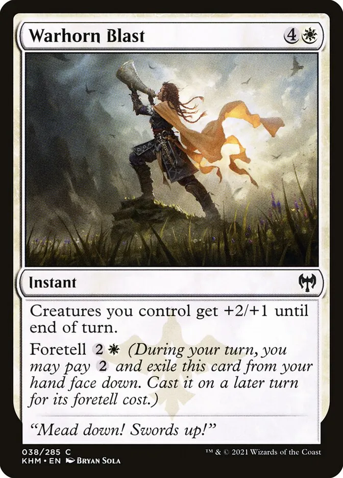 2021 Kaldheim Warhorn Blast common #38 common card image