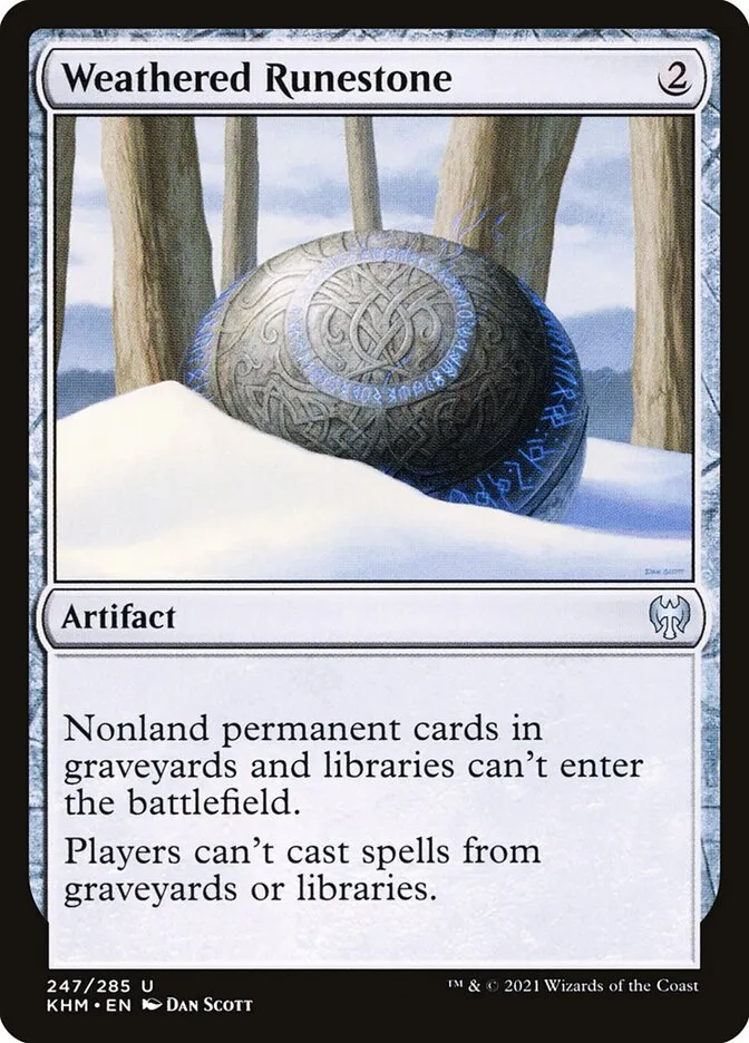 2021 Kaldheim Weathered Runestone uncommon #247 uncommon card image