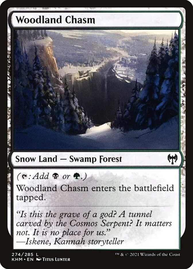 2021 Kaldheim Woodland Chasm #274 common card image