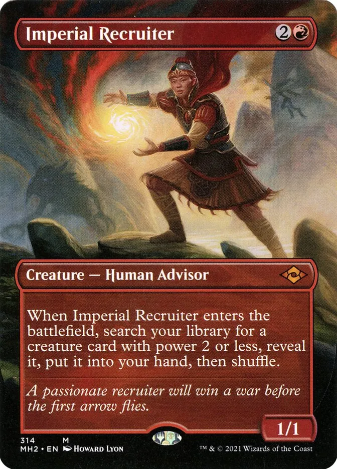 2021 Modern Horizons 2 Imperial Recruiter [Extended Art] mythic #314 mythic card image