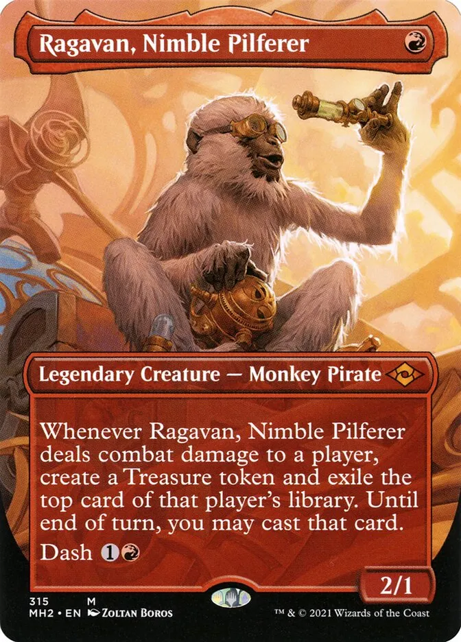 2021 Modern Horizons 2 Ragavan, Nimble Pilferer [Extended Art] mythic #315 mythic card image