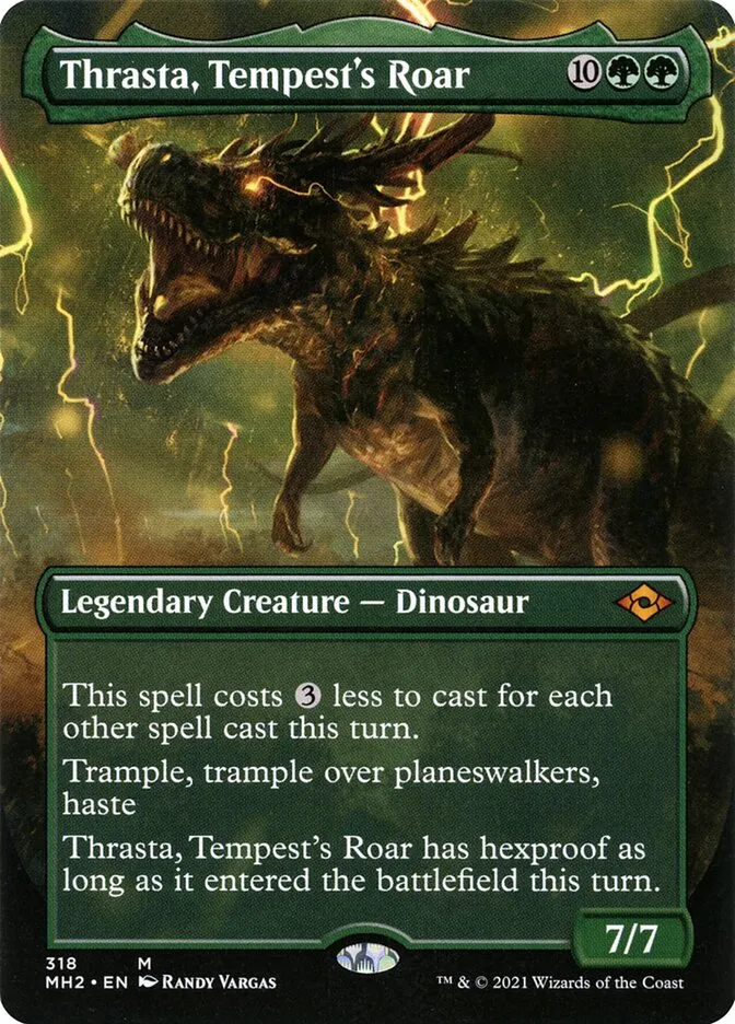 2021 Modern Horizons 2 Thrasta, Tempest's Roar [Extended Art] mythic #318 mythic card image