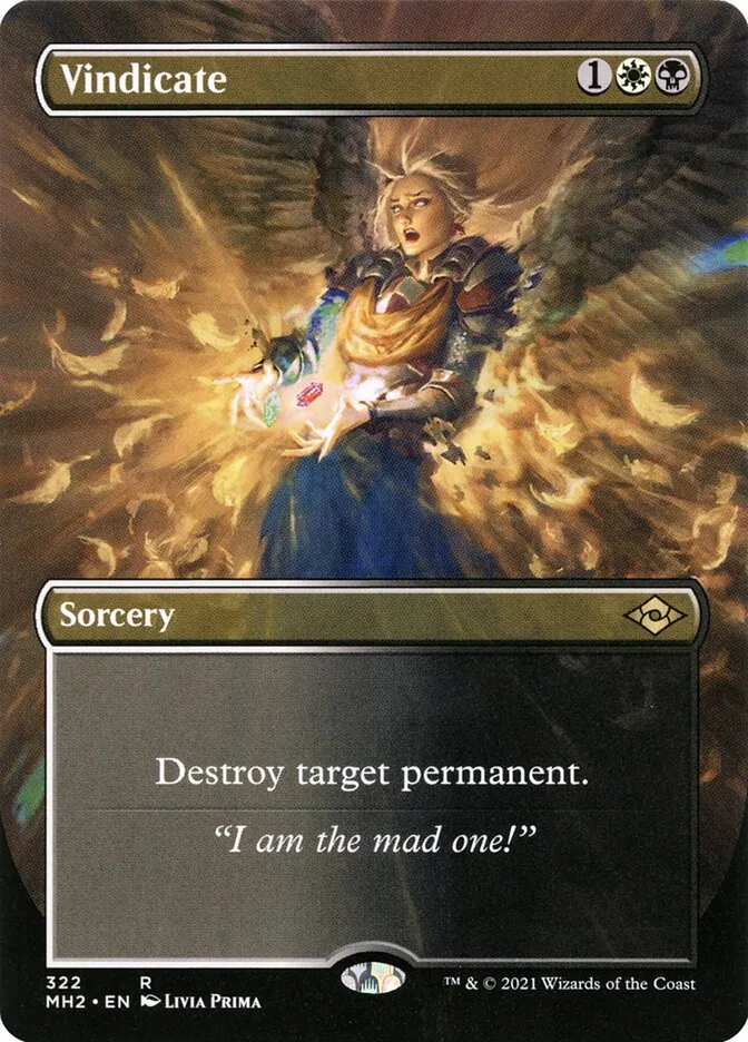 2021 Modern Horizons 2 Vindicate [Borderless] rare #322 rare card image