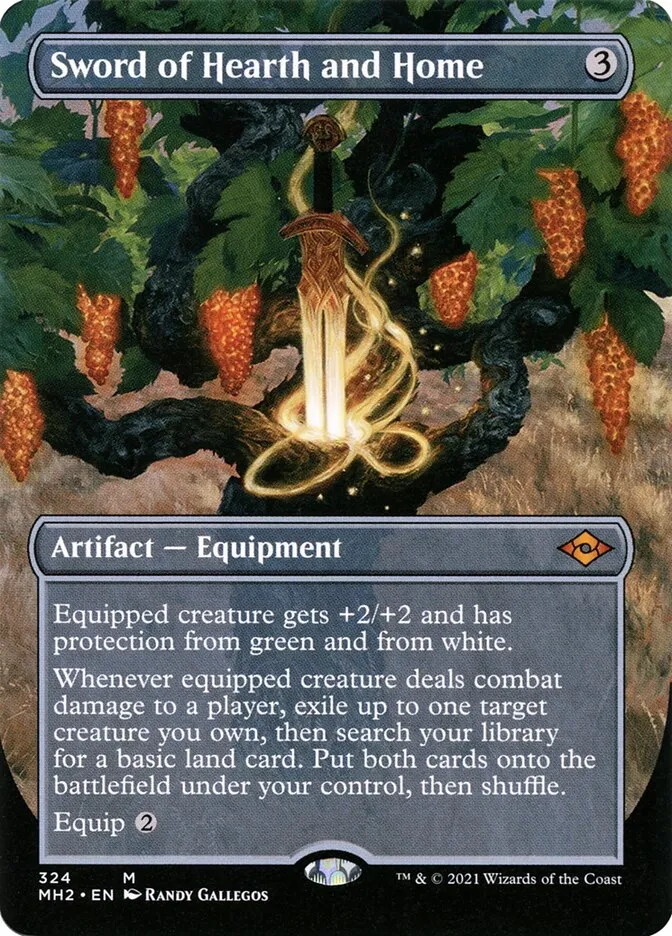 2021 Modern Horizons 2 Sword of Hearth and Home [Borderless] mythic #324 mythic card image