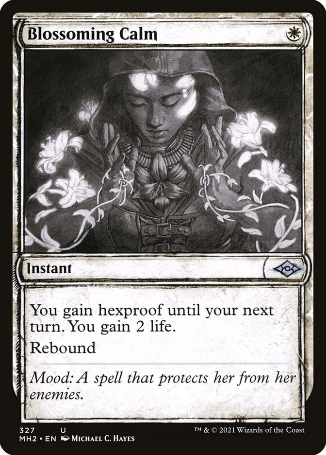 2021 Modern Horizons 2 Blossoming Calm #327 uncommon card image