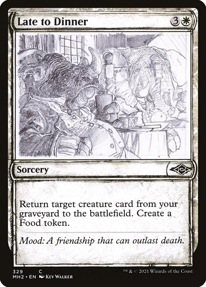 2021 Modern Horizons 2 Late to Dinner #329 common card image