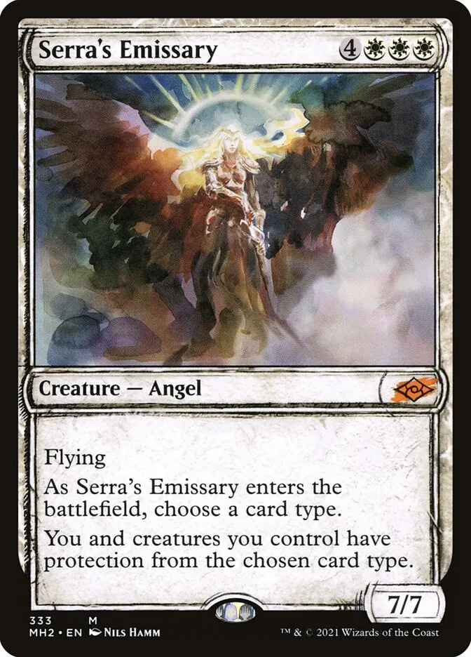 2021 Modern Horizons 2 Serra's Emissary #333 mythic card image