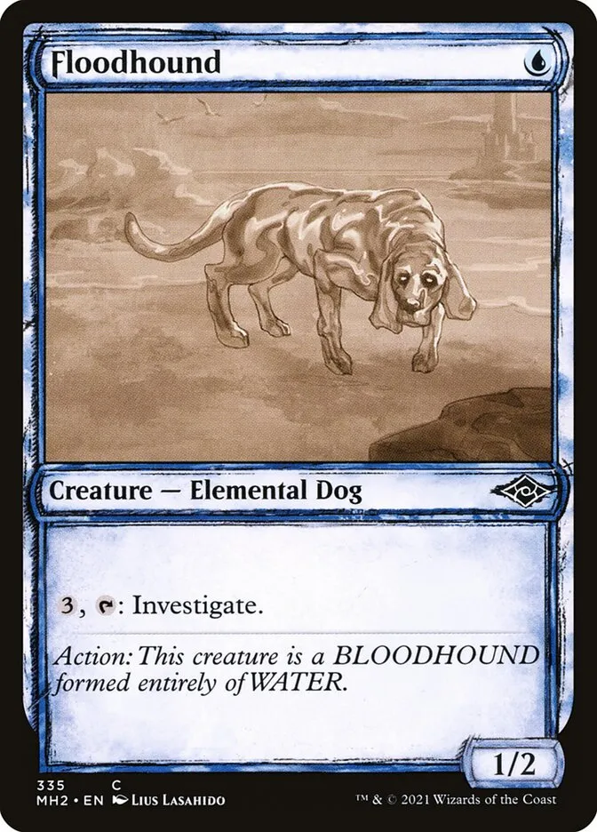 2021 Modern Horizons 2 Floodhound common #335 common card image
