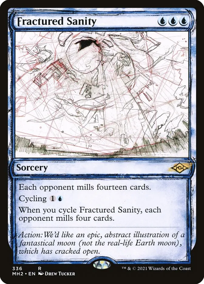 2021 Modern Horizons 2 Fractured Sanity #336 rare card image