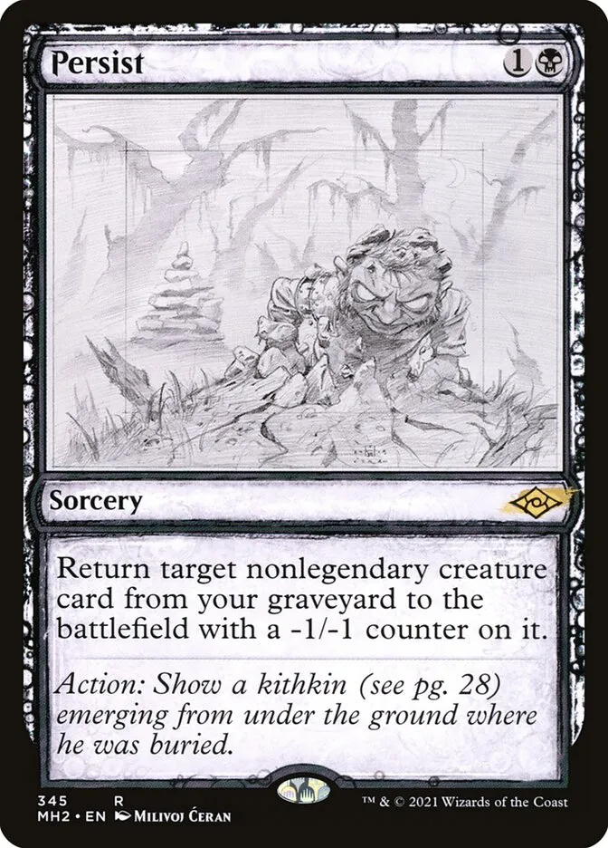 2021 Modern Horizons 2 Persist #345 rare card image