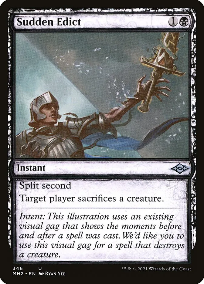 2021 Modern Horizons 2 Sudden Edict #346 uncommon card image