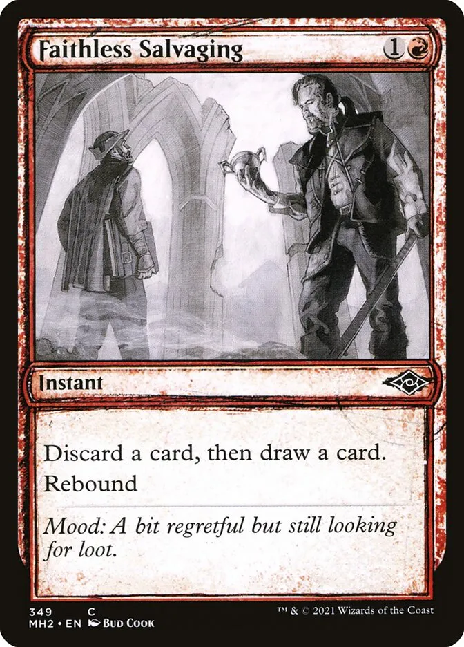2021 Modern Horizons 2 Faithless Salvaging #349 common card image