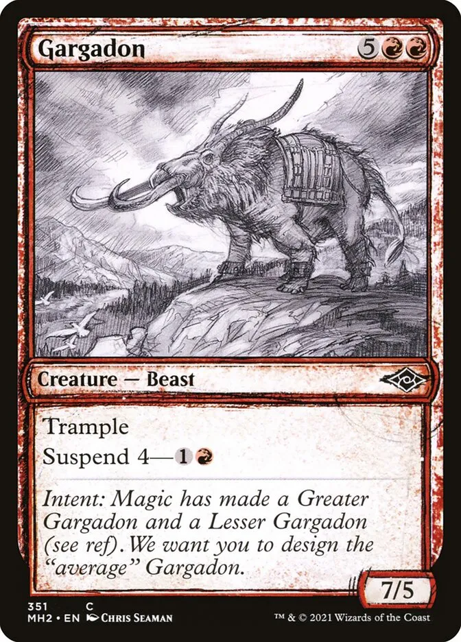 2021 Modern Horizons 2 Gargadon common #351 common card image