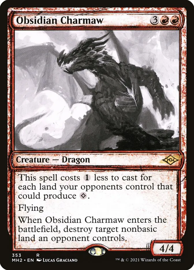 2021 Modern Horizons 2 Obsidian Charmaw #353 rare card image