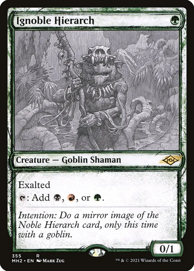 2021 Modern Horizons 2 Ignoble Hierarch #355 rare card image
