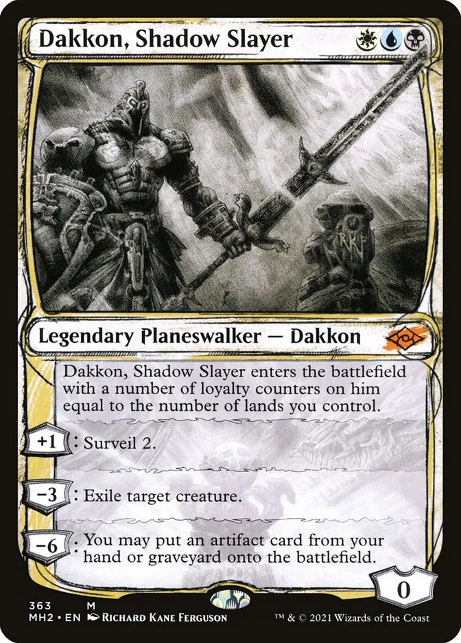 2021 Modern Horizons 2 Dakkon, Shadow Slayer #363 mythic card image