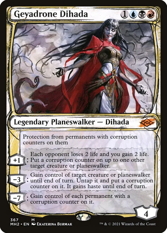 2021 Modern Horizons 2 Geyadrone Dihada #367 mythic card image