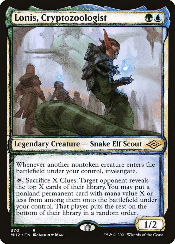 2021 Modern Horizons 2 Lonis, Cryptozoologist #370 rare card image