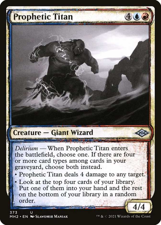 2021 Modern Horizons 2 Prophetic Titan #373 uncommon card image