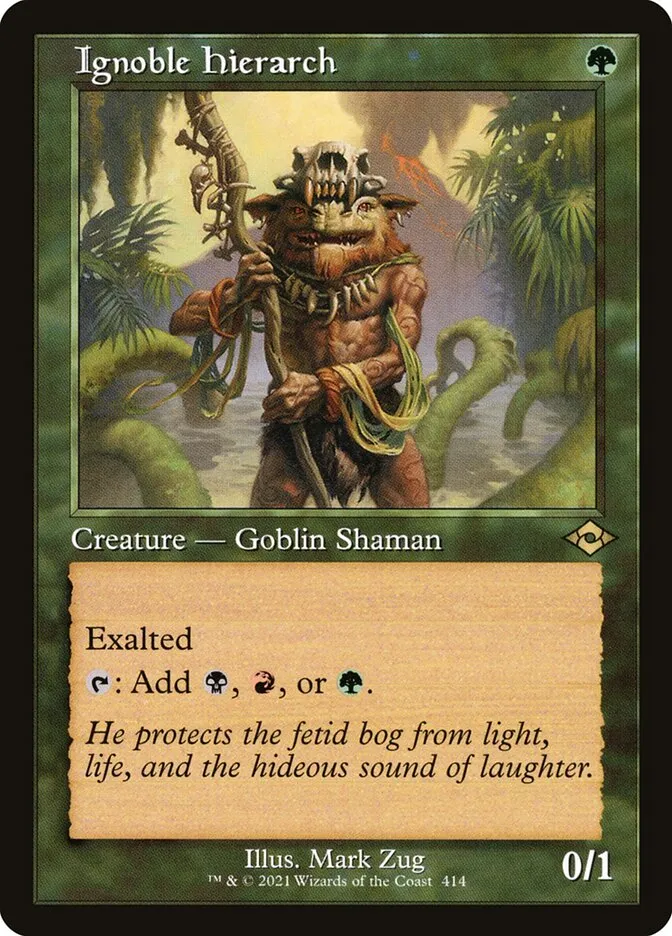2021 Modern Horizons 2 Ignoble Hierarch #414 rare card image