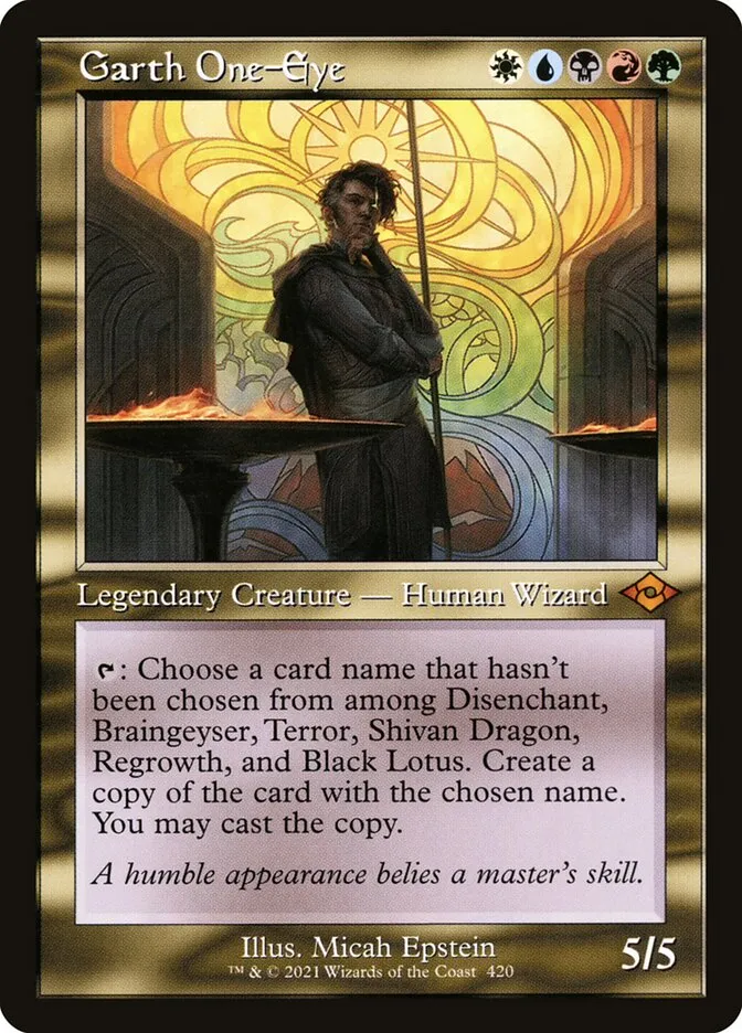 2021 Modern Horizons 2 Garth One-Eye #420 mythic card image