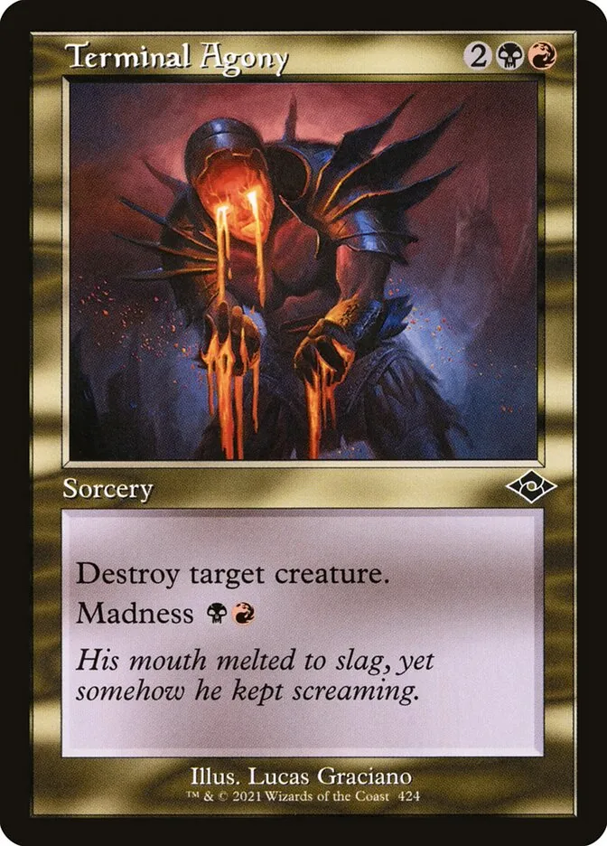 2021 Modern Horizons 2 Terminal Agony #424 common card image