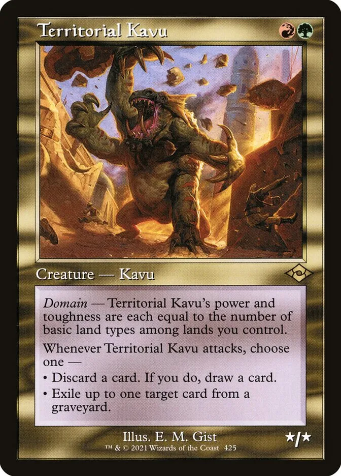 2021 Modern Horizons 2 Territorial Kavu #425 rare card image