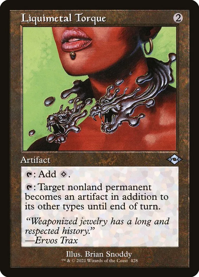 2021 Modern Horizons 2 Liquimetal Torque #428 uncommon card image