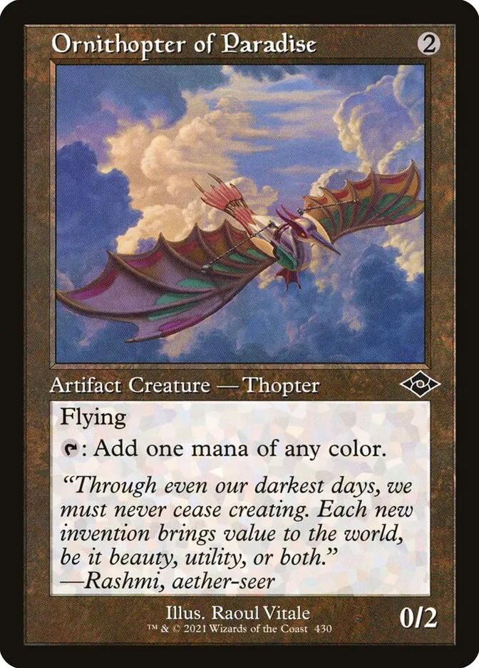 2021 Modern Horizons 2 Ornithopter of Paradise #430 common card image