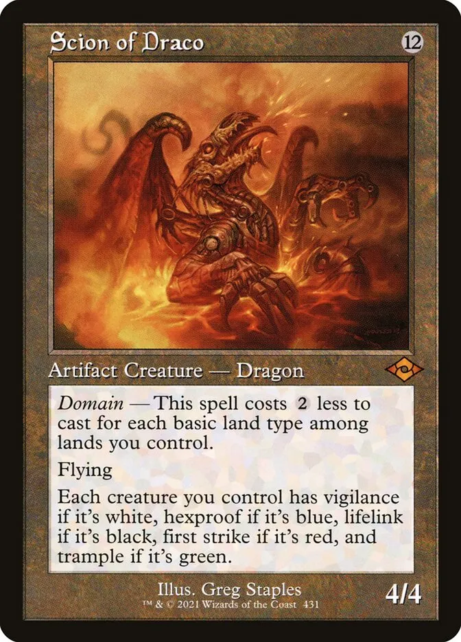 2021 Modern Horizons 2 Scion of Draco #431 mythic card image