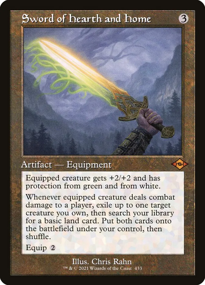 2021 Modern Horizons 2 Sword of Hearth and Home #433 mythic card image