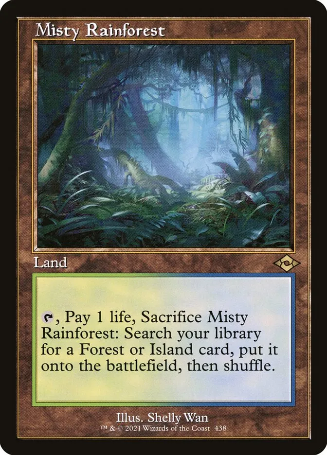 2021 Modern Horizons 2 Misty Rainforest #438 rare card image