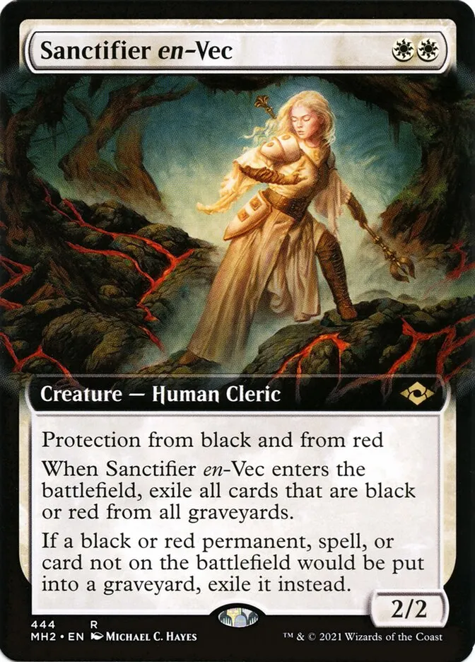 2021 Modern Horizons 2 Sanctifier en-Vec [Extended Art] rare #444 rare card image