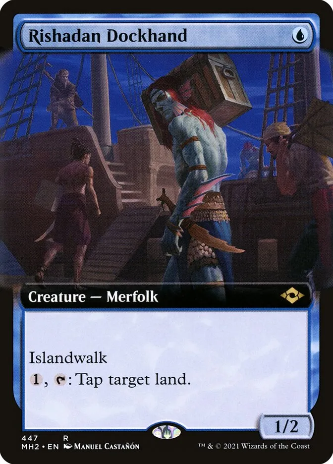 2021 Modern Horizons 2 Rishadan Dockhand [Extended Art] rare #447 rare card image