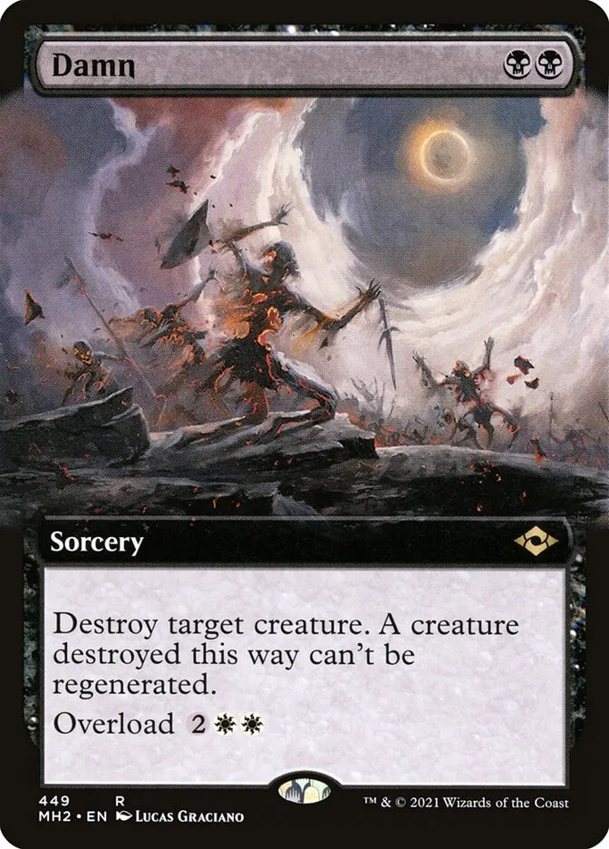 2021 Modern Horizons 2 Damn [Extended Art] rare #449 rare card image