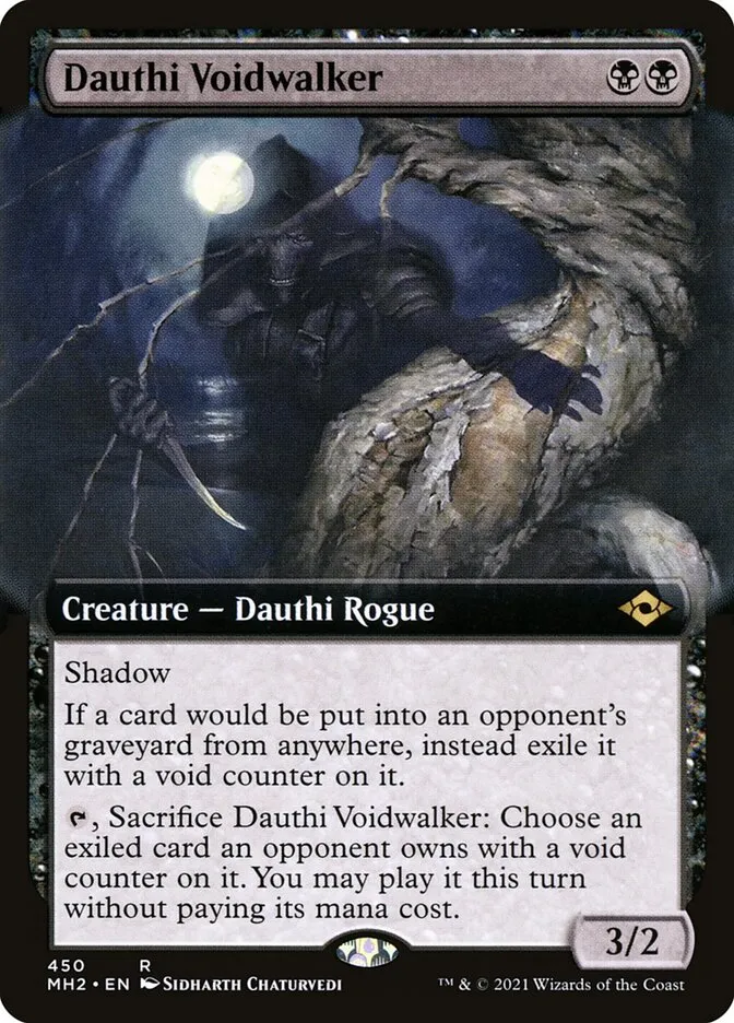 2021 Modern Horizons 2 Dauthi Voidwalker [Extended Art] rare #450 rare card image