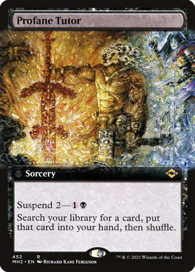 2021 Modern Horizons 2 Profane Tutor [Extended Art] rare #452 rare card image