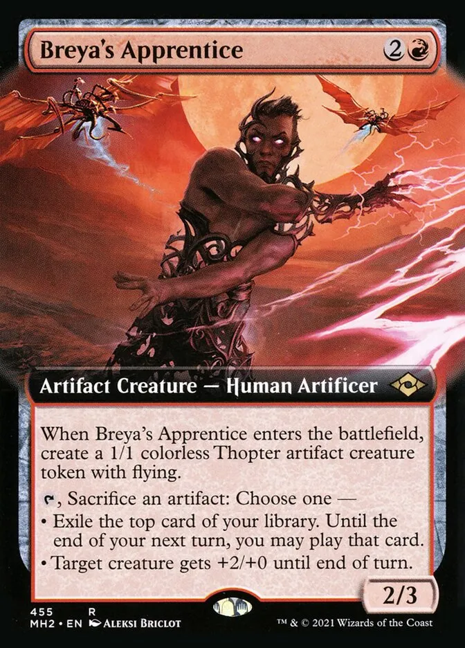 2021 Modern Horizons 2 Breya's Apprentice [Extended Art] rare #455 rare card image