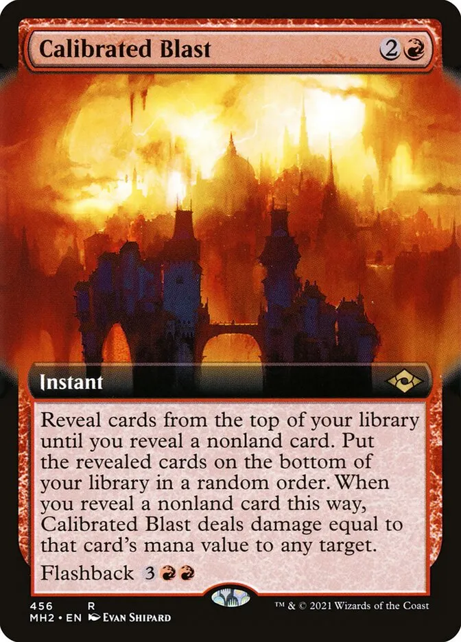 2021 Modern Horizons 2 Calibrated Blast [Extended Art] rare #456 rare card image