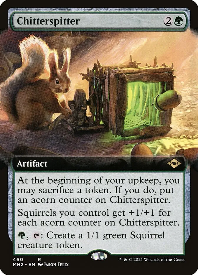 2021 Modern Horizons 2 Chitterspitter [Extended Art] rare #460 rare card image