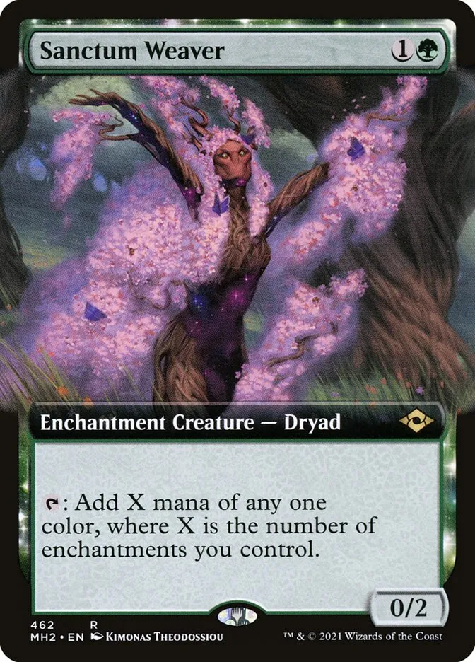 2021 Modern Horizons 2 Sanctum Weaver [Extended Art] rare #462 rare card image