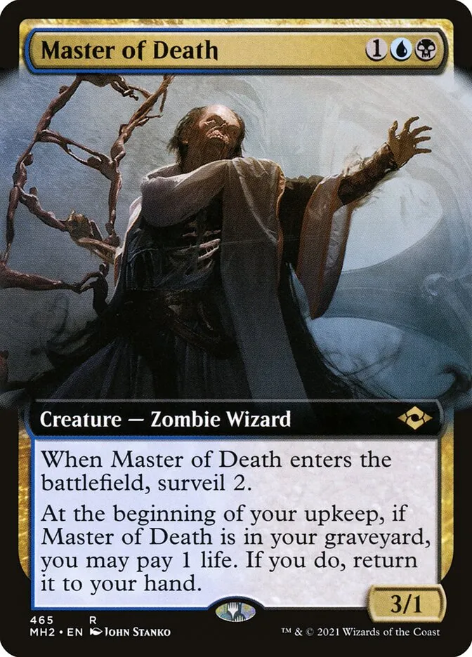 2021 Modern Horizons 2 Master of Death [Extended Art] rare #465 rare card image