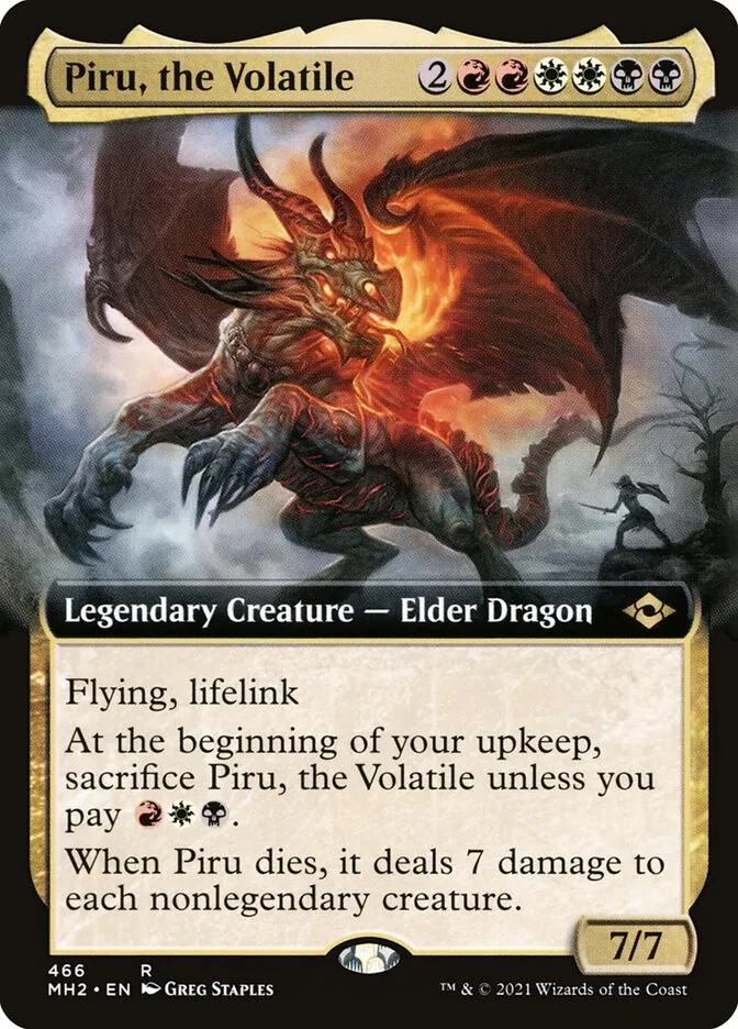 2021 Modern Horizons 2 Piru, the Volatile [Extended Art] rare #466 rare card image