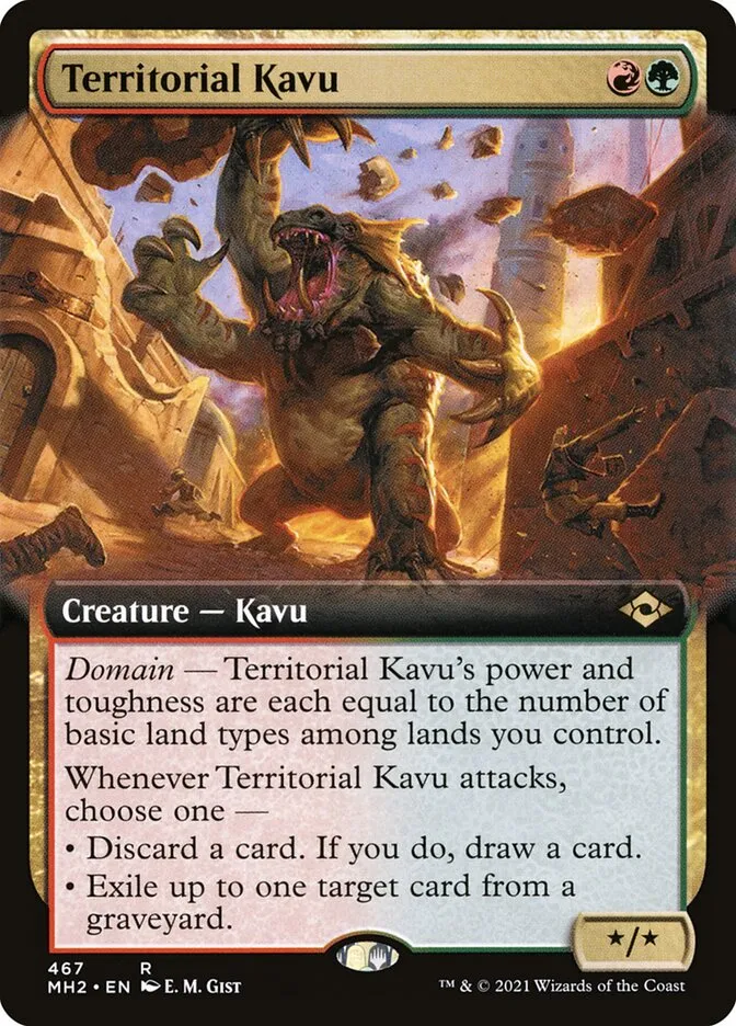 2021 Modern Horizons 2 Territorial Kavu [Extended Art] rare #467 rare card image