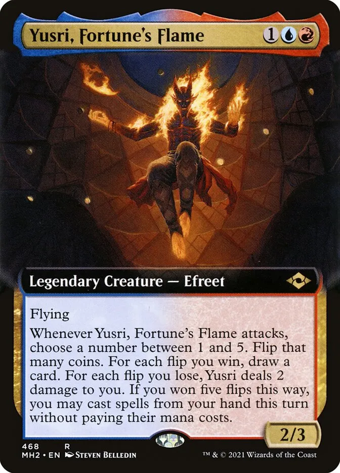2021 Modern Horizons 2 Yusri, Fortune's Flame [Extended Art] rare #468 rare card image