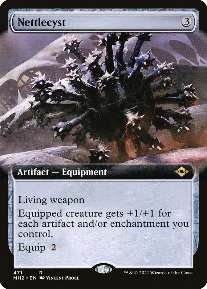2021 Modern Horizons 2 Nettlecyst [Extended Art] rare #471 rare card image